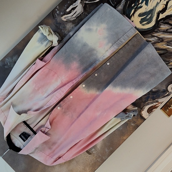 Artisan made tie dye button up Unisex - Picture 1 of 6
